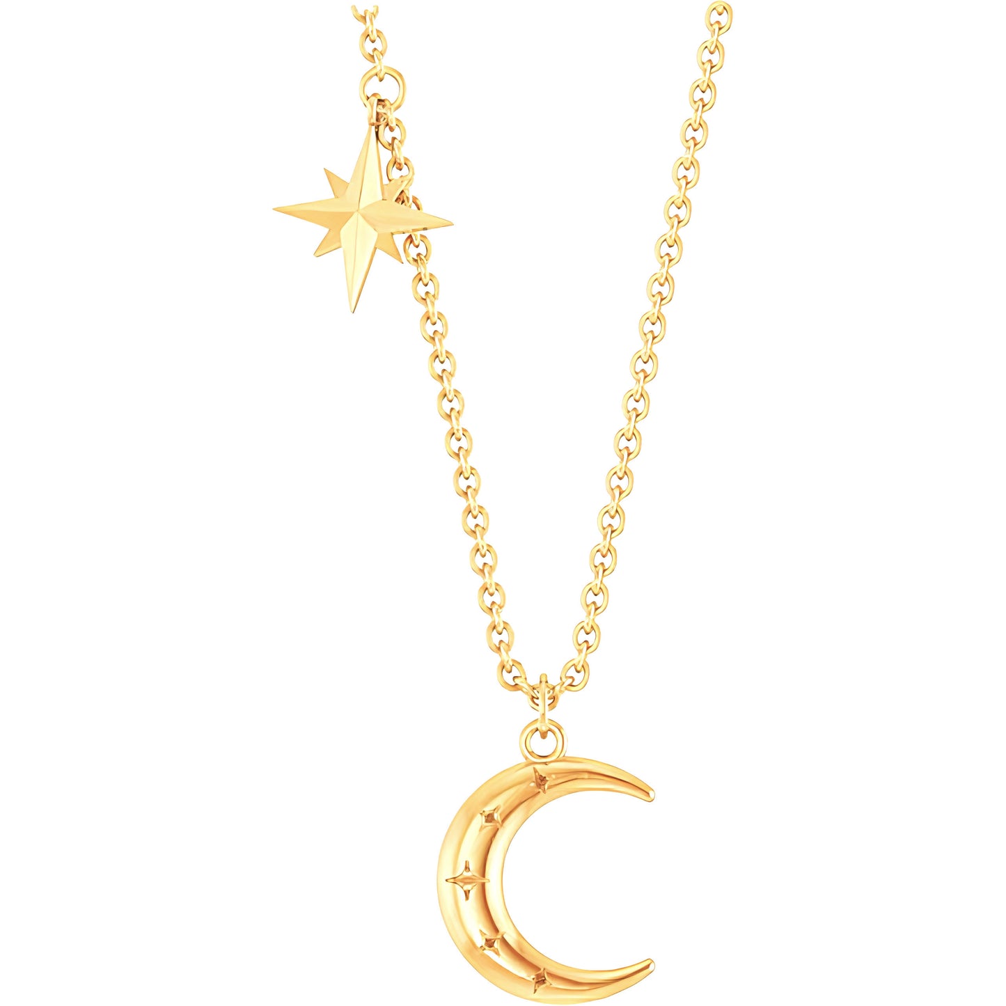 Crescent Moon & Star Necklace