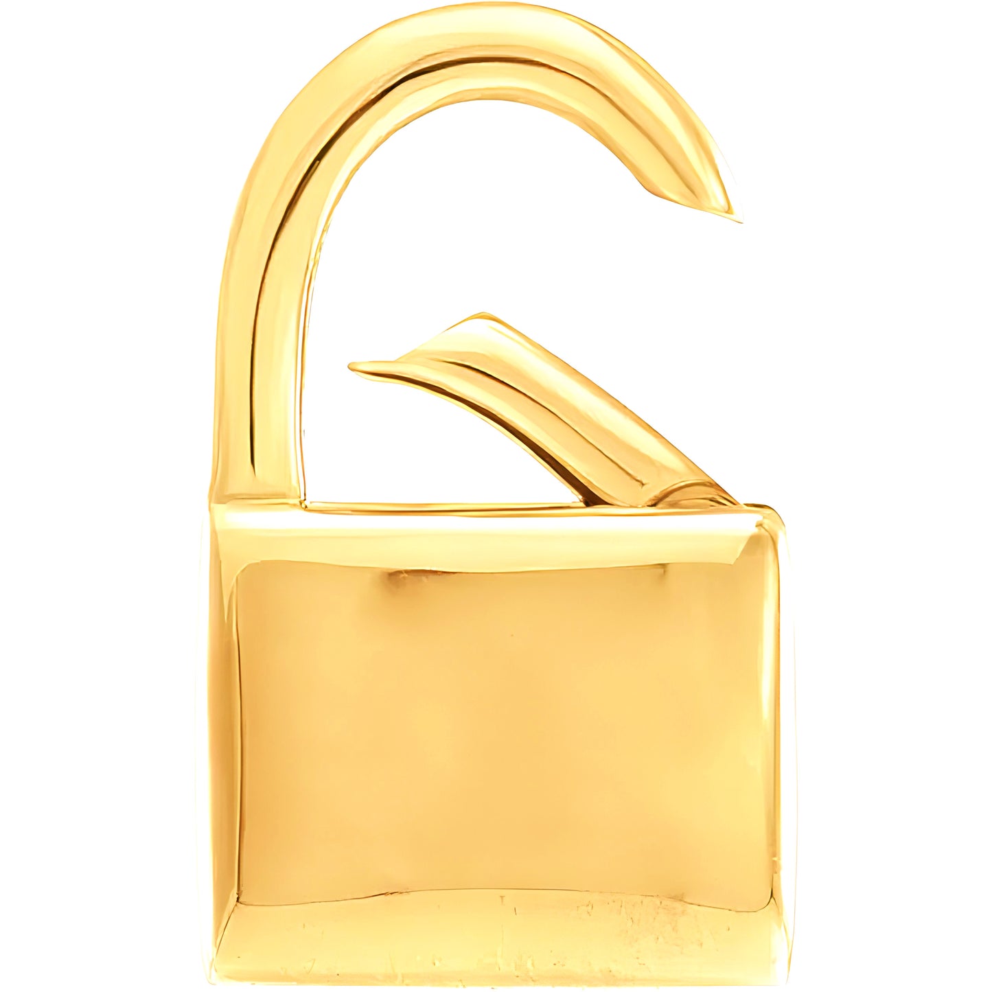 14k Yellow Gold Padlock Hinged Charm