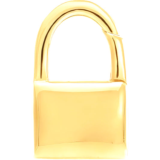 14k Yellow Gold Padlock Hinged Charm