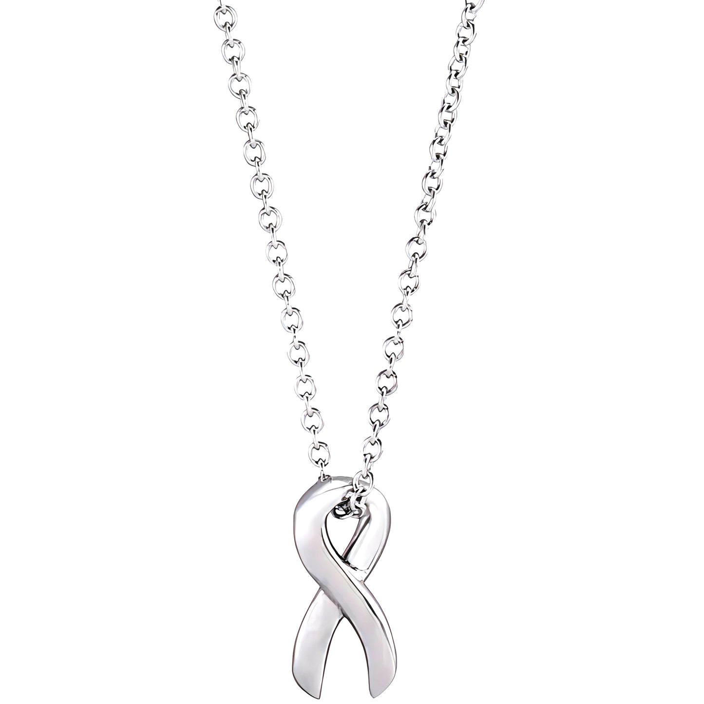 14k Breast Cancer Awareness Ribbon Necklace