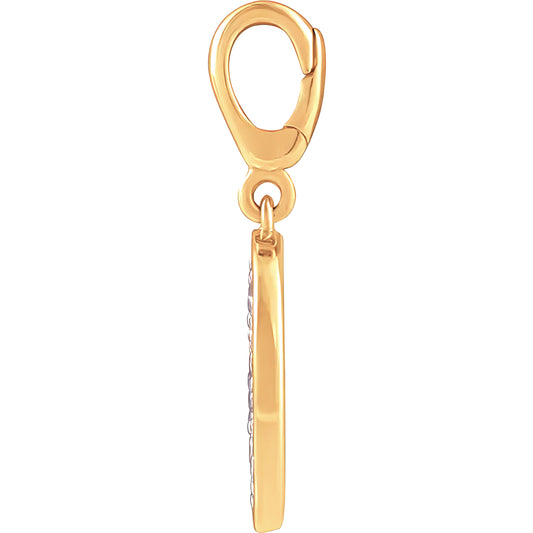 Yellow Gold Citrine & Diamond Sun Pendant