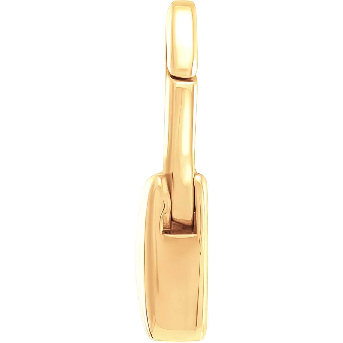 14k Yellow Gold Padlock Hinged Charm